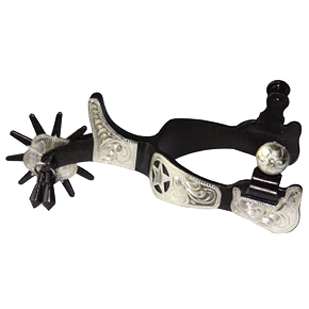 Hilason Black Steel Texas Jinglebobs Spur Tack Ridding