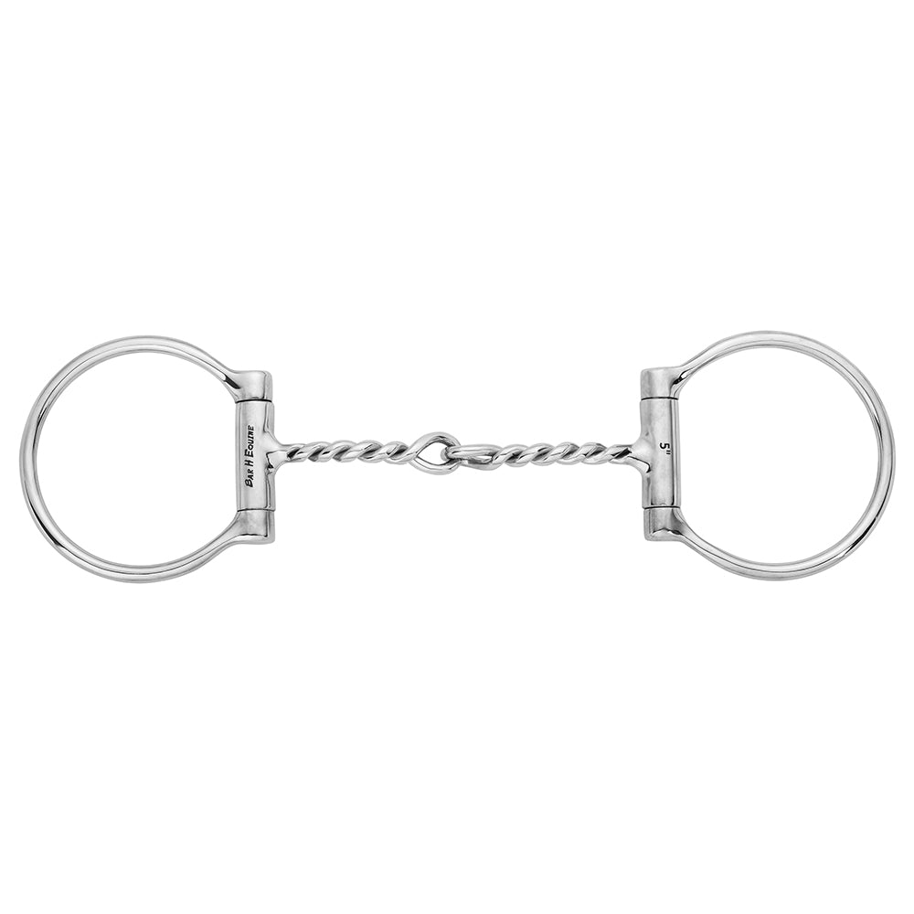 HILASON 5" Western Stainless Steel Horse Mouth Dee Bit W/Twisted Wire Mouth