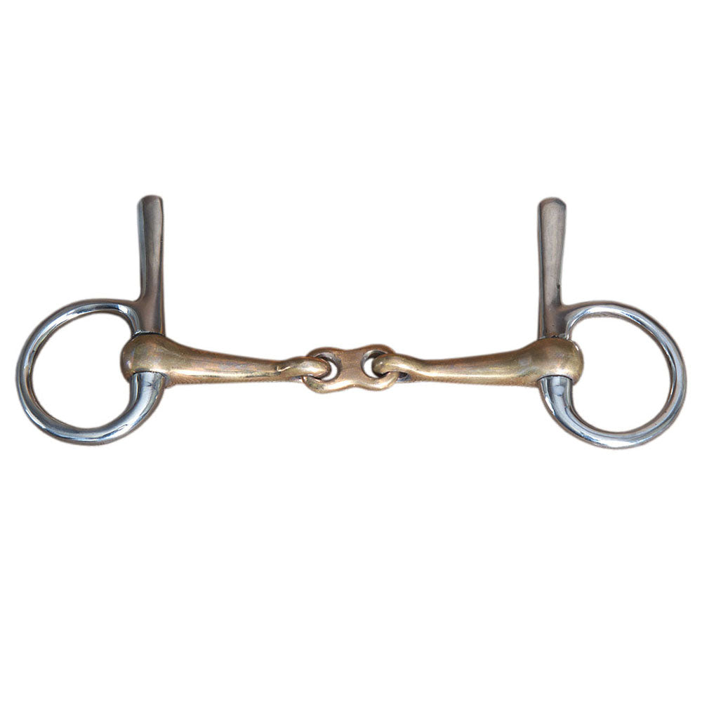 5" Hilason Western Trotting Horse Ring Bit W/ Copper Mouth Link Slide