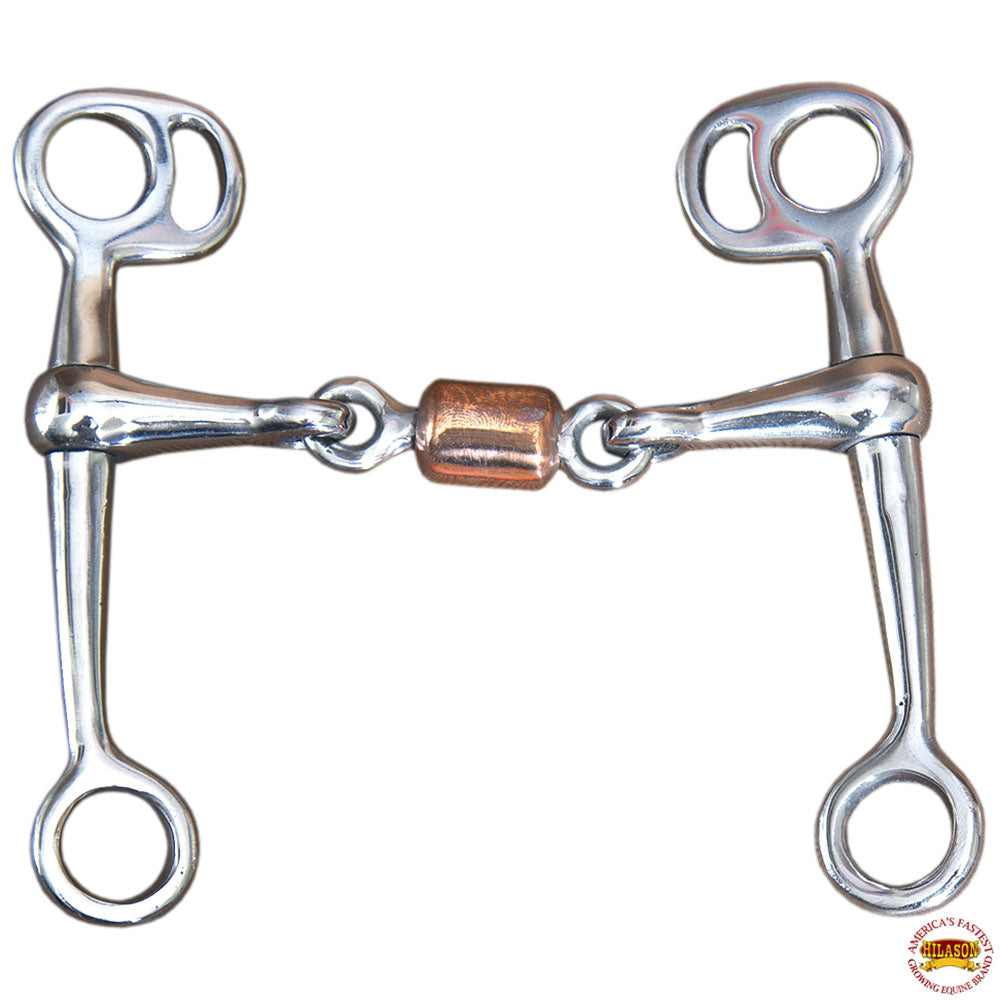 5" Hilason Tom Thumb Stainless Steel Horse Copper Roller Mouth Bit
