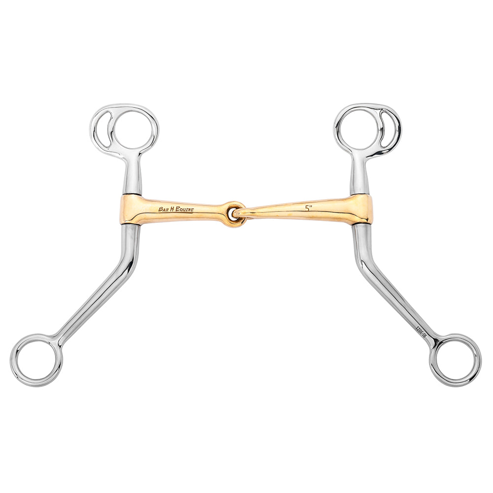 HILASON 5" Tomtoumb Curve Stainless Steel Horse Copper Jointed Mouth Bit