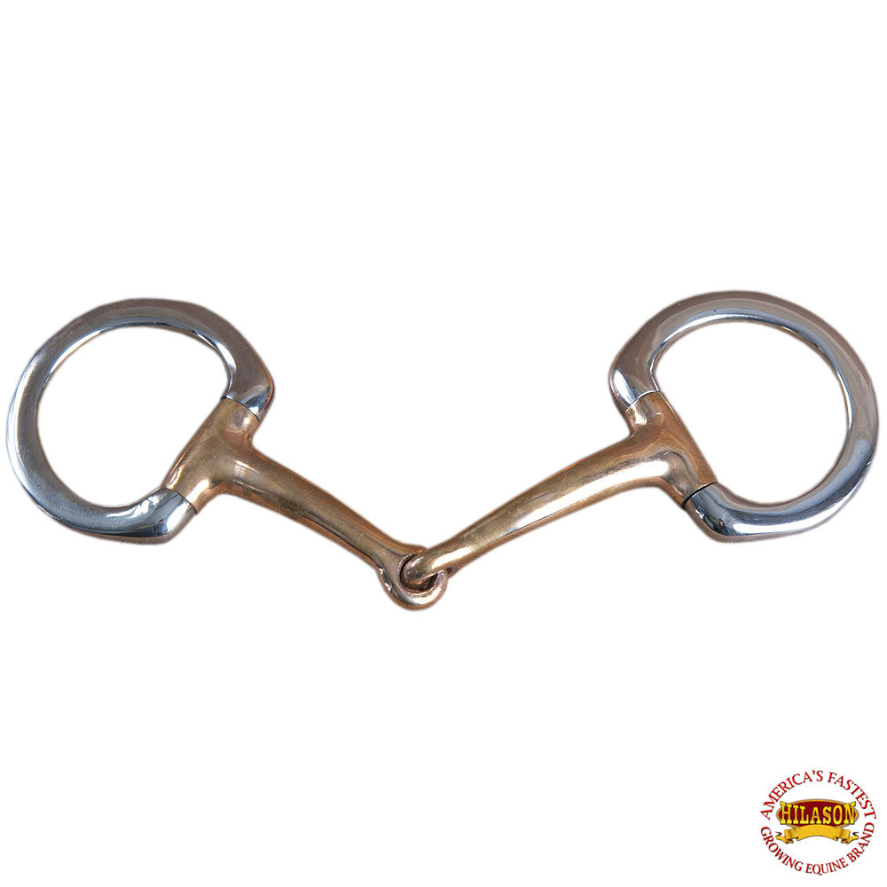 HILASON 5" Western Stainless Steel Egg Bit Copper Mouthpiece Horse Bit