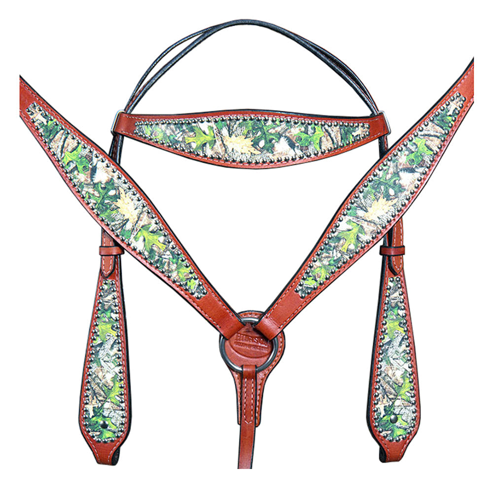 Western Horse Headstall Breast Collar Set American Leather Hilason