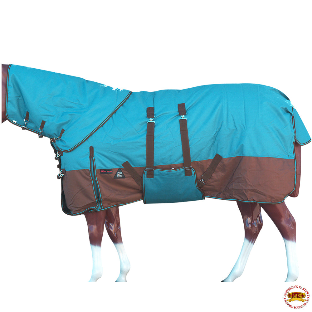 HILASON 1200D Waterproof Winter Horse Blanket Neck Cover Belly Wrap-78 Inches | Horse Blanket | Horse Blankets for Winter Waterproof | Horse Turnout Blanket | Horse Turnout