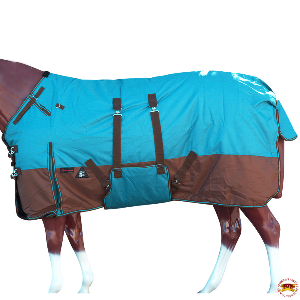 HILASON 1200D Winter Waterproof Poly Horse Blanket Belly Wrap| Horse Blanket | Horse Blankets for Winter Waterproof | Horse Turnout Blanket | Horse Turnout |400 GSM