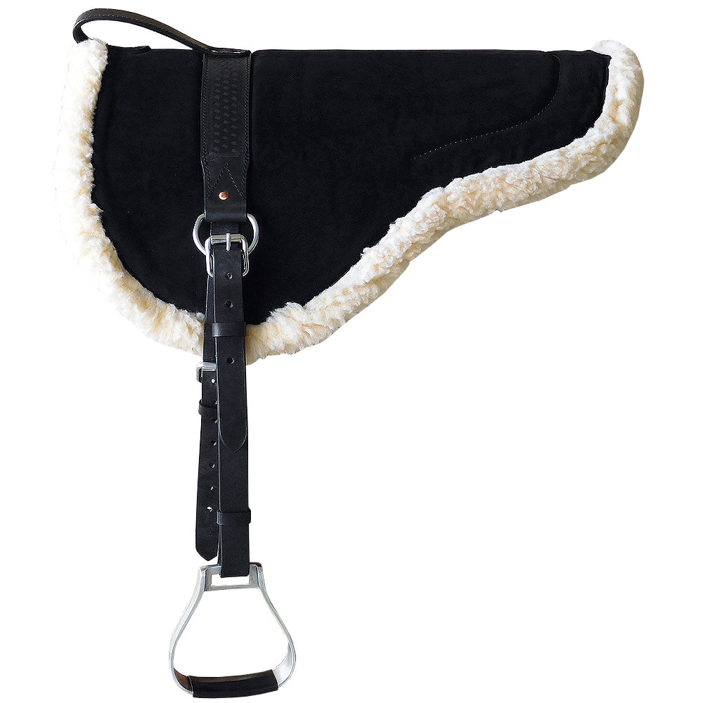 HILASON Natural Horsemanship Leather Bareback Western Treeless Saddle Pad | Pads Baretek Riding for Horses