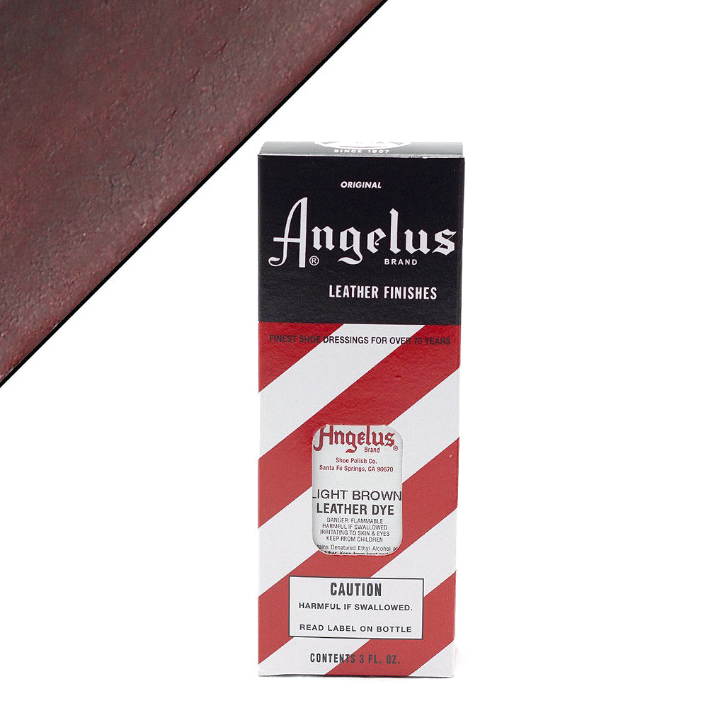 Angelus Permanent Leather Dye With Applicator 3Oz Light Brown