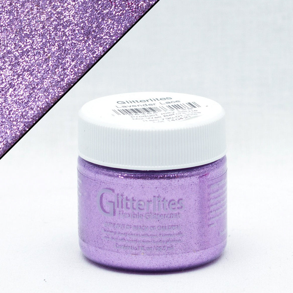 Angelus Glitterlites Flexible Leather Paint For Sneakers 1 Oz All Colors