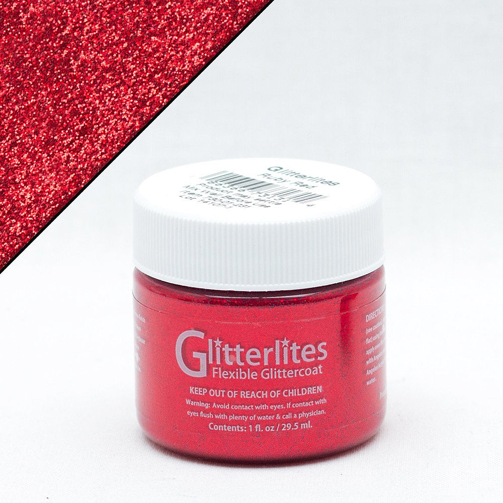 Angelus Glitterlites Flexible Leather Paint For Sneakers 1 Oz All Colors