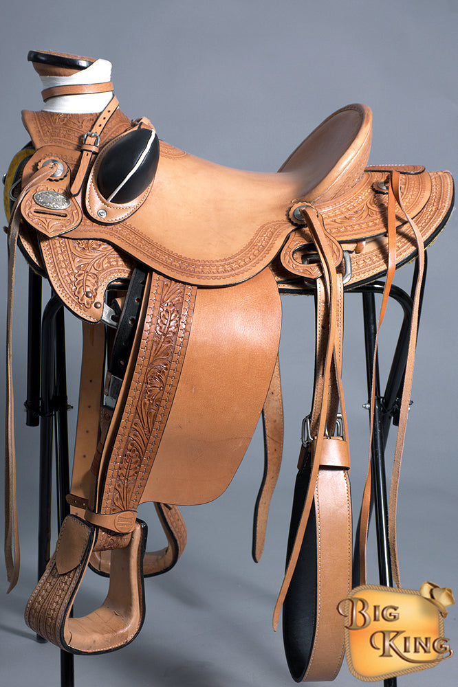 16 In Western Horse Saddle American Leather Wade Ranch Roping Tan Kote By Hilason D045