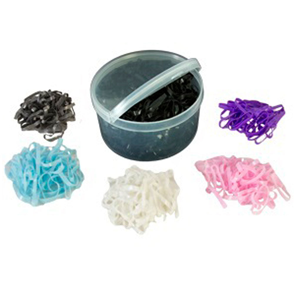 Hilason Western Horse Tack Care Braiding Rubber Bands 500 Psc/Pack Purple