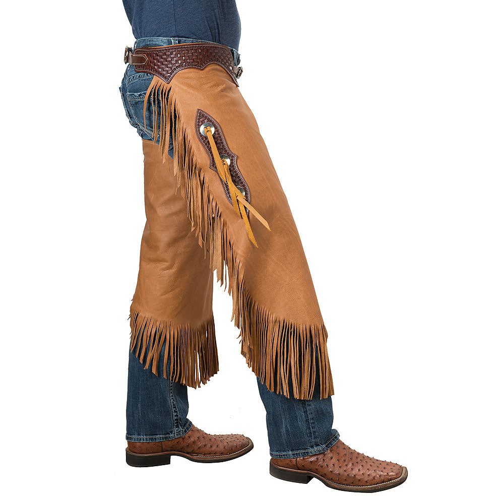 Small Weaver Leather All Purpose Basketweave Horse Riding Chinks Brown