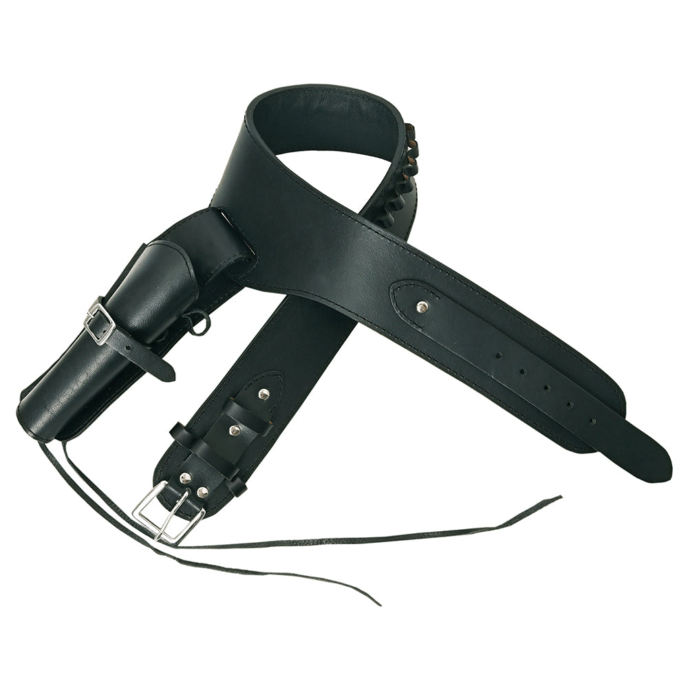 HILASON Western Right Hand Gun Holster Rig 44/45 Caliber Leather Cowboy | Costume Belt