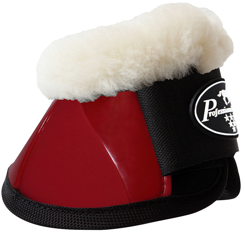 X Lrg Professional Choice Flexible Horse Spartan Fleece Bell Boots Crimson Red