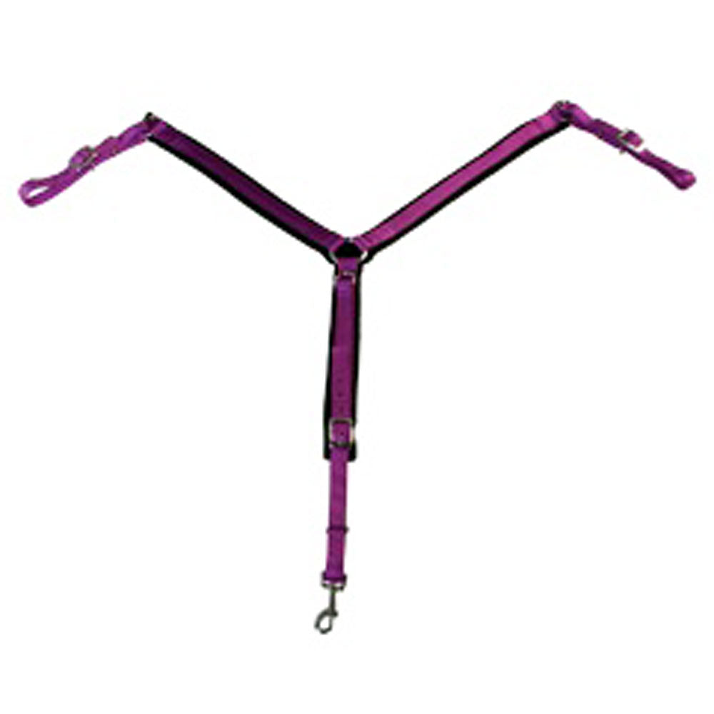 1 Inch Hilason Nylon Black Felt Lined Horse Breast Collar Wild Berry