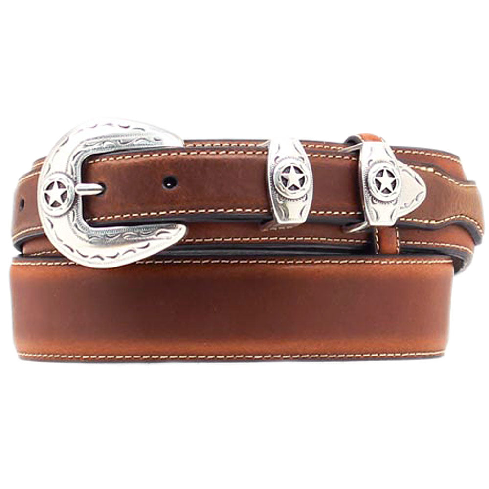 Nocona 1.5 Inch Men's Full-Grain Leather Western Ranger Belt Brown