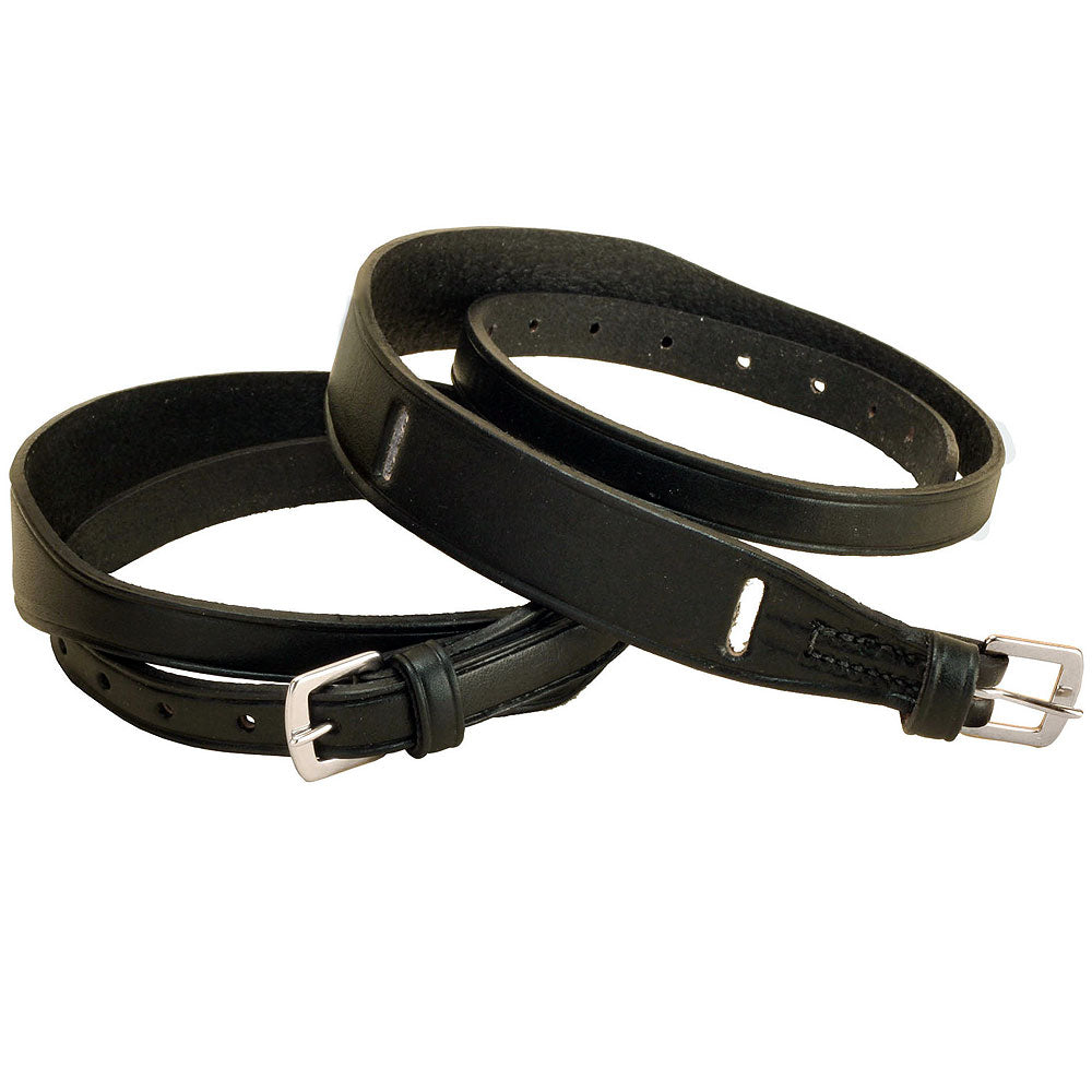 Small Tory Leather English Bridle Jod Garters Buckle Black