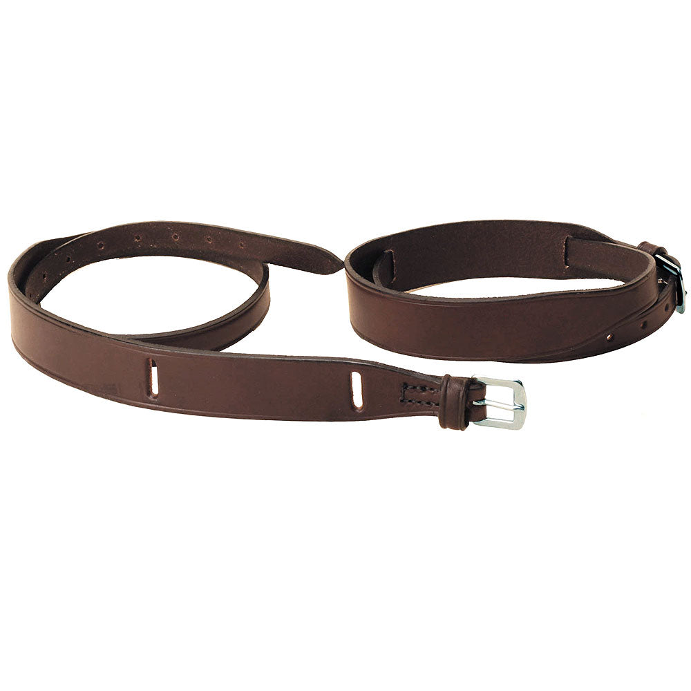 Medium Tory Leather English Bridle Jod Garters Buckle Black