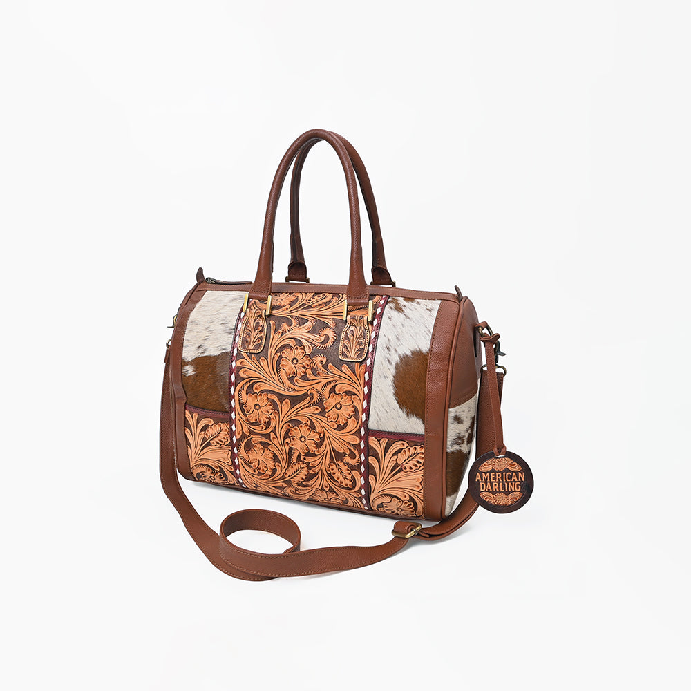 American Darling Women's Western Tooled Leather Speedy Handbag