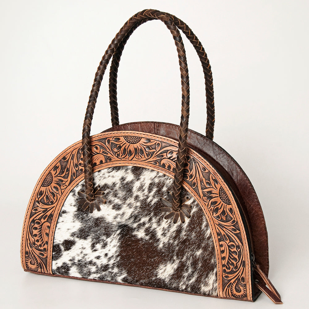 American Darling Hand Tooled Cowhide Taco Shoulder Purse