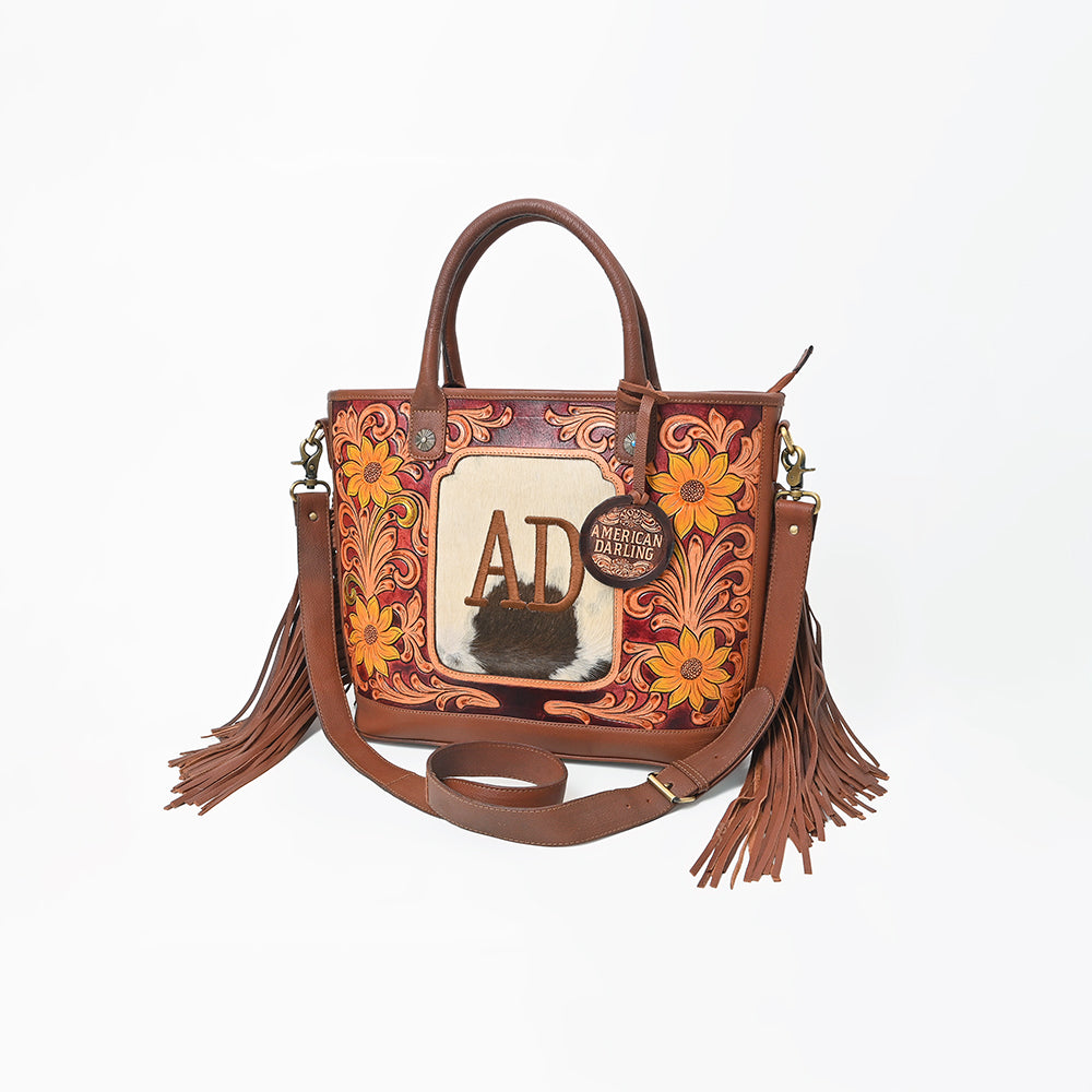 American Darling Western Fringe Hair-On Cowhide Tote Purse