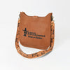 Showground Rodeo Genuine Leather Embroidered Crossbody Bag Hand-Tooled Floral Strap Purse | Houston Livestock Show and Rodeo