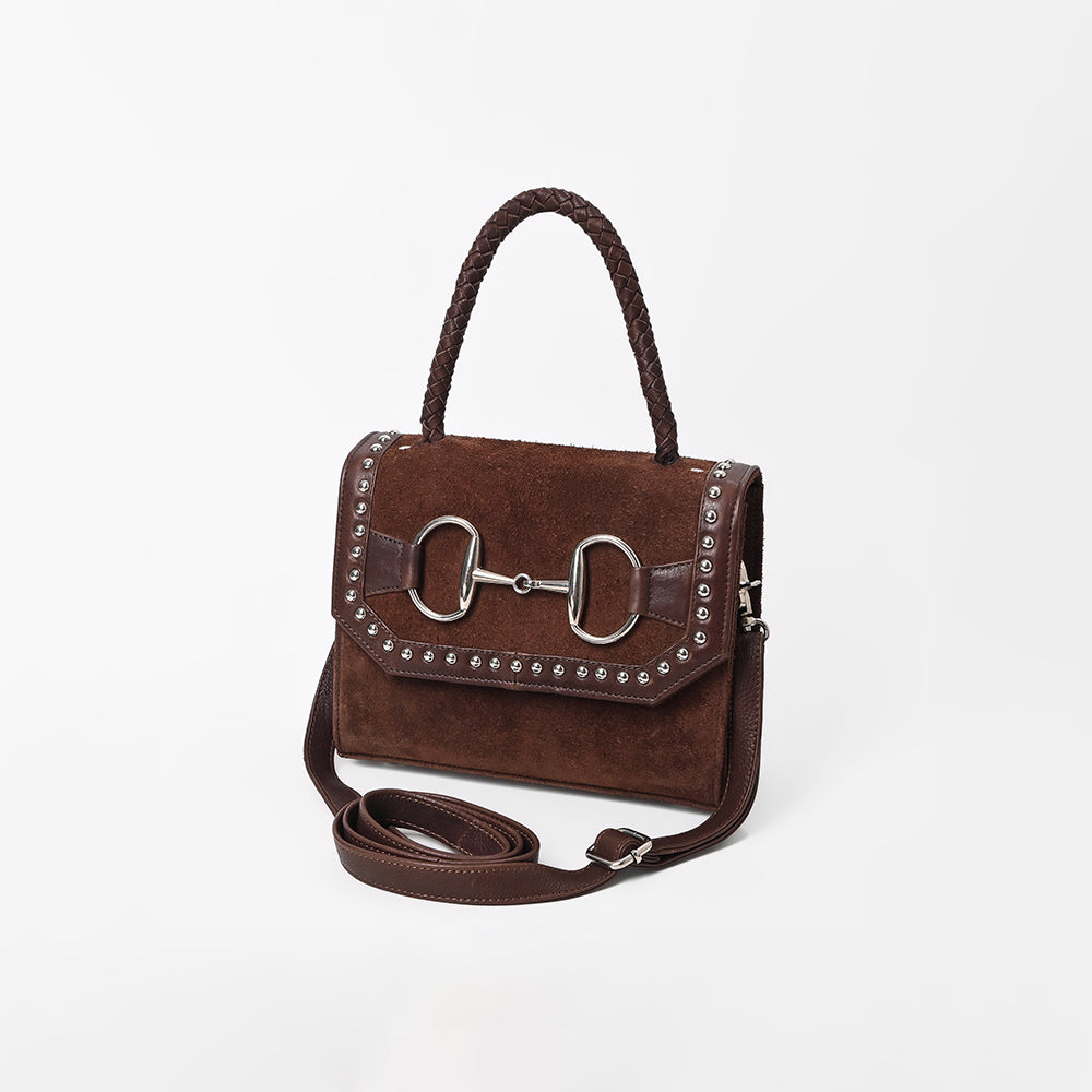 American DarlingWestern Brown Suede Leather Handbag