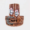 Official PRCA & NFR Licensed Collection® Tooled Leather Rodeo Belt