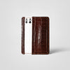 NFR Official PRCA & NFR Licensed Collection Brown Croc Embossed Leather Card Holder