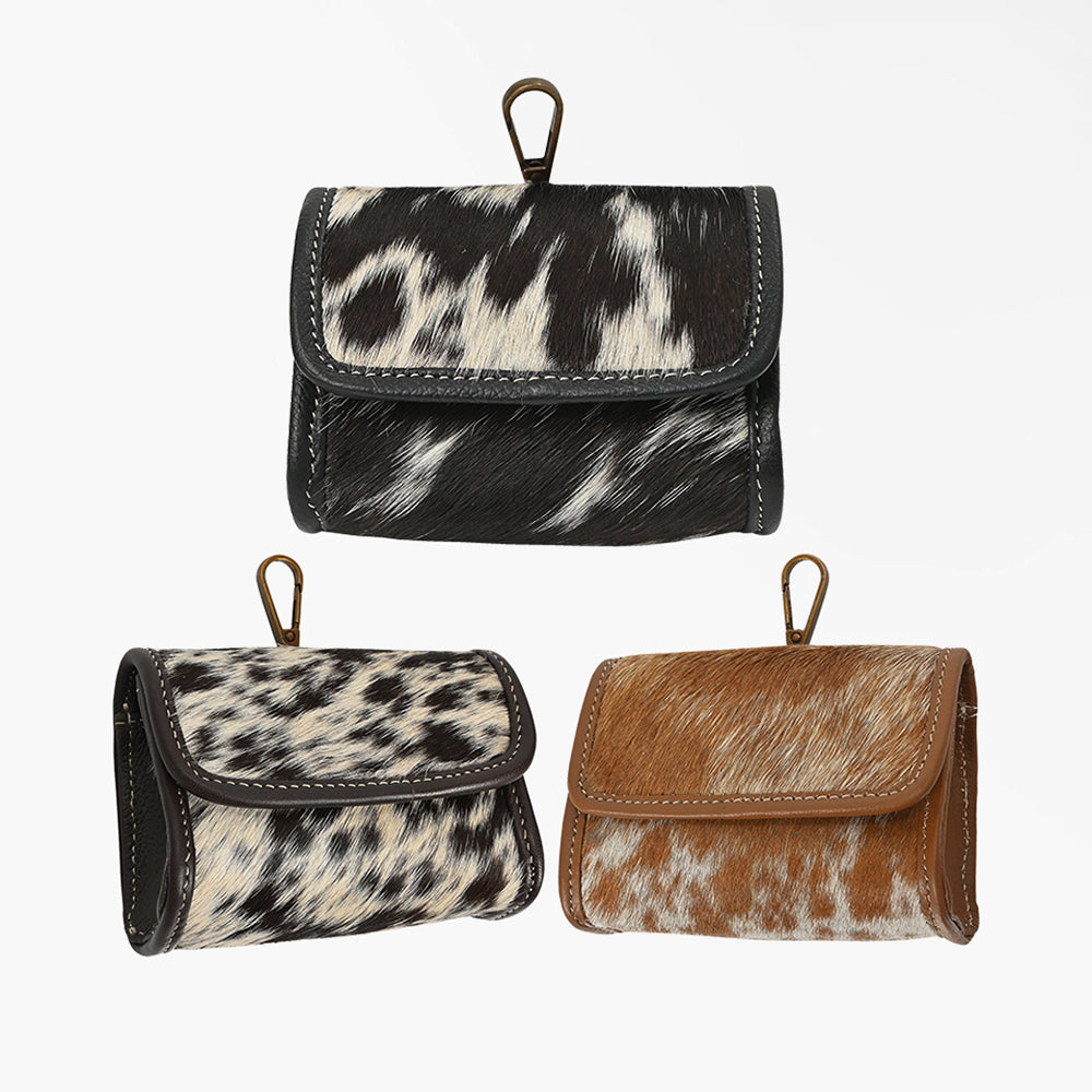 American Darling Genuine Hair-on Leather Mini Clutch Bag Charms
