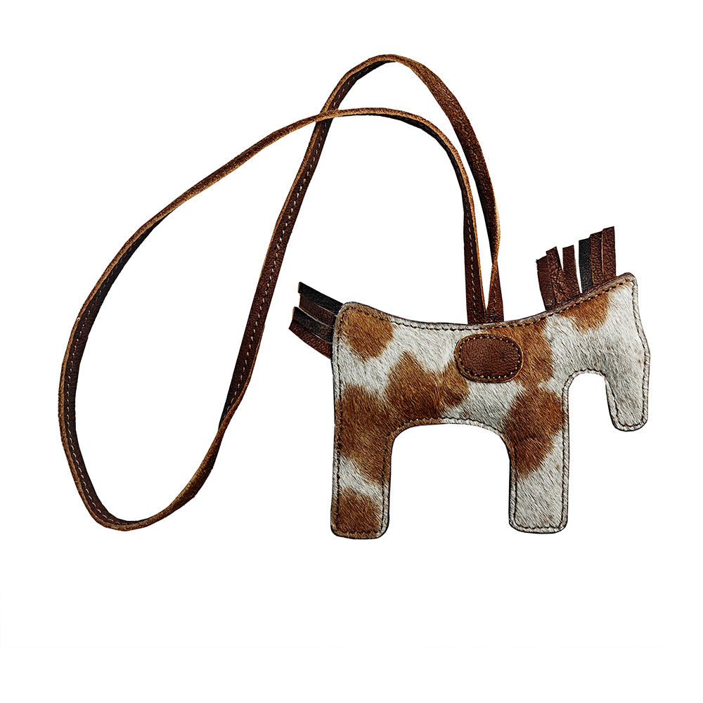 American Darling Hair-on-Hide Leather Bag Charms – Western Keychain & Purse Accessory