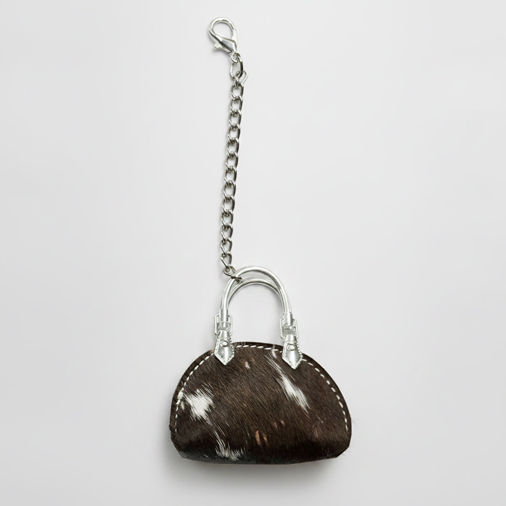 American Darling Leather Hair-On Cowhide Mini Purse Bag Charm