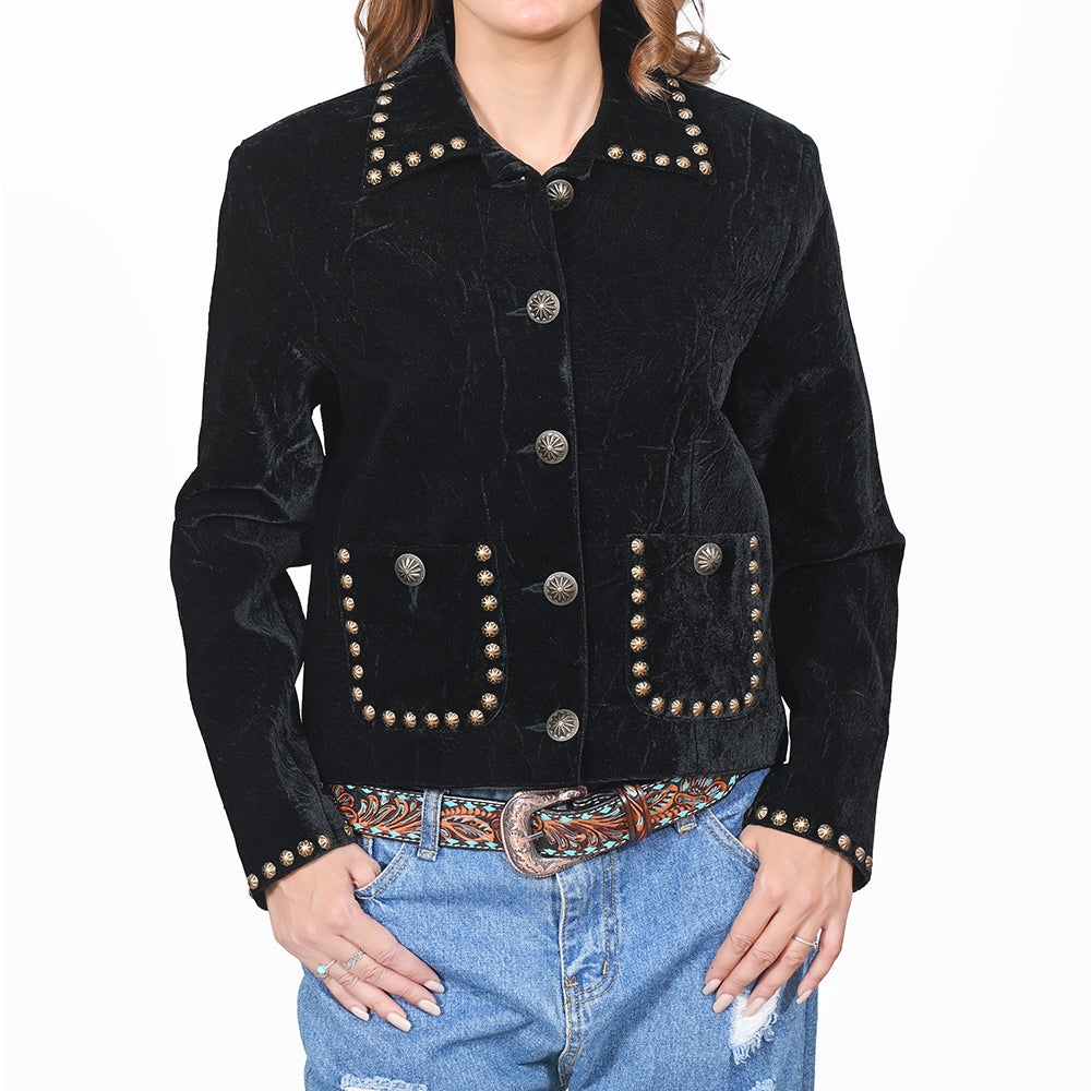 American Darling ADDR009 Velvet Women shirt dress Tunic Ladies girl Top Black