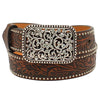 Ariat Kid'S Fillagree Floral Leather Belt Brown