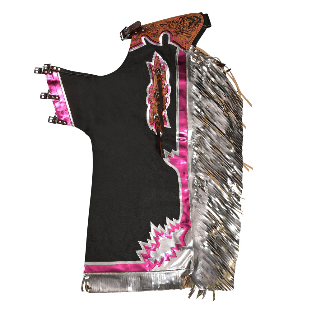 HILASON Western Horse Bull Riding Genuine Leather Rodeo Chaps