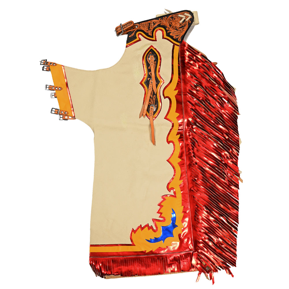 HILASON Western Horse Bull Riding Genuine Leather Rodeo Chaps