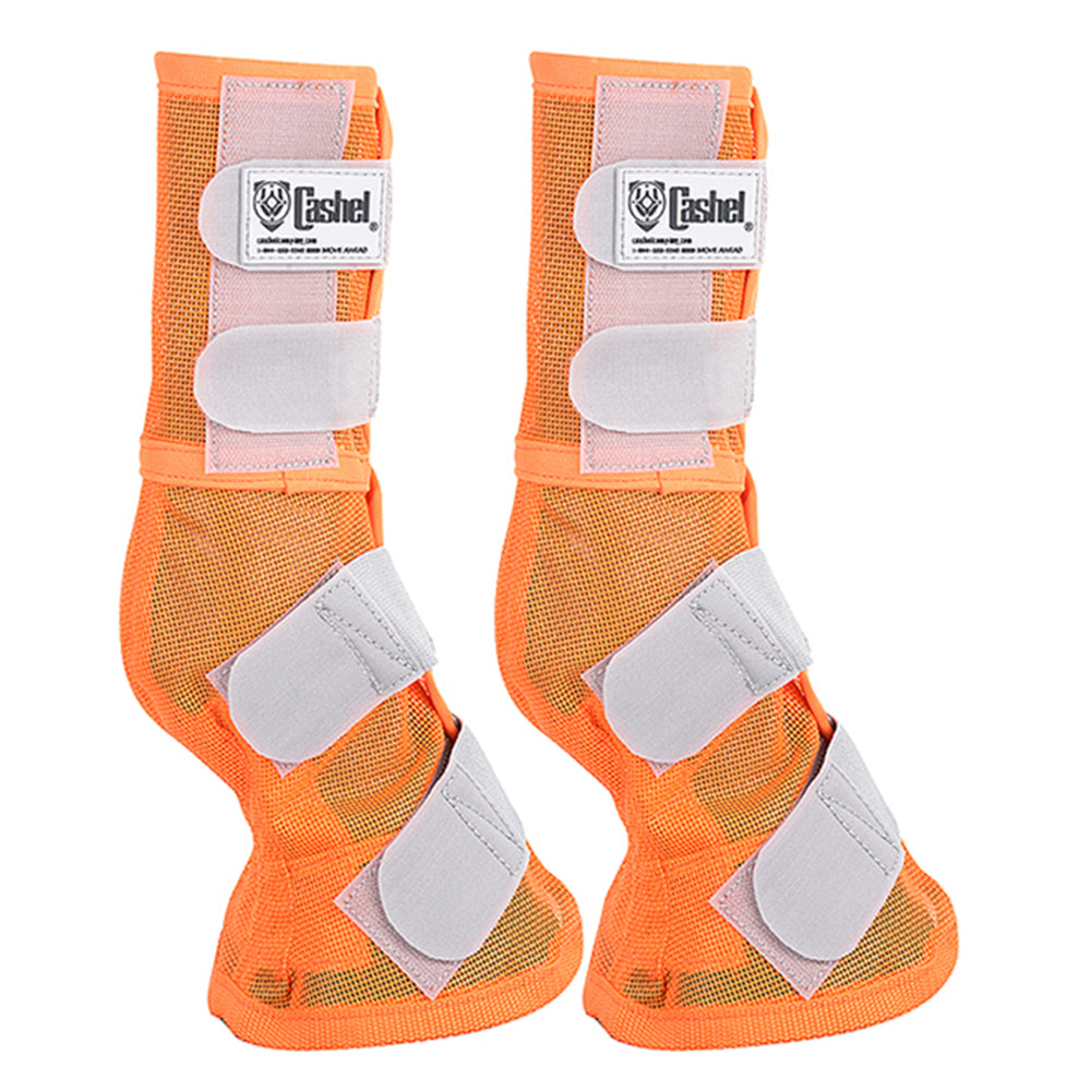 Cashel Fly Warmblood Horse Leg Guard Cool Mesh Boots Orange