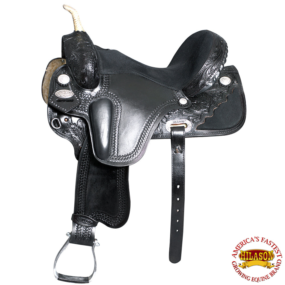Hilason Flex Tree Western Horse Saddle American Leather Trail Barrel Racing By