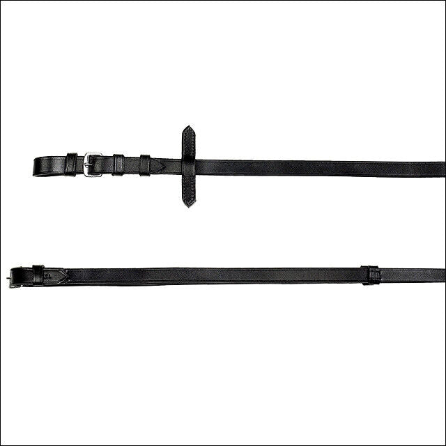 Full Size Horze Leather Horse Reins Black