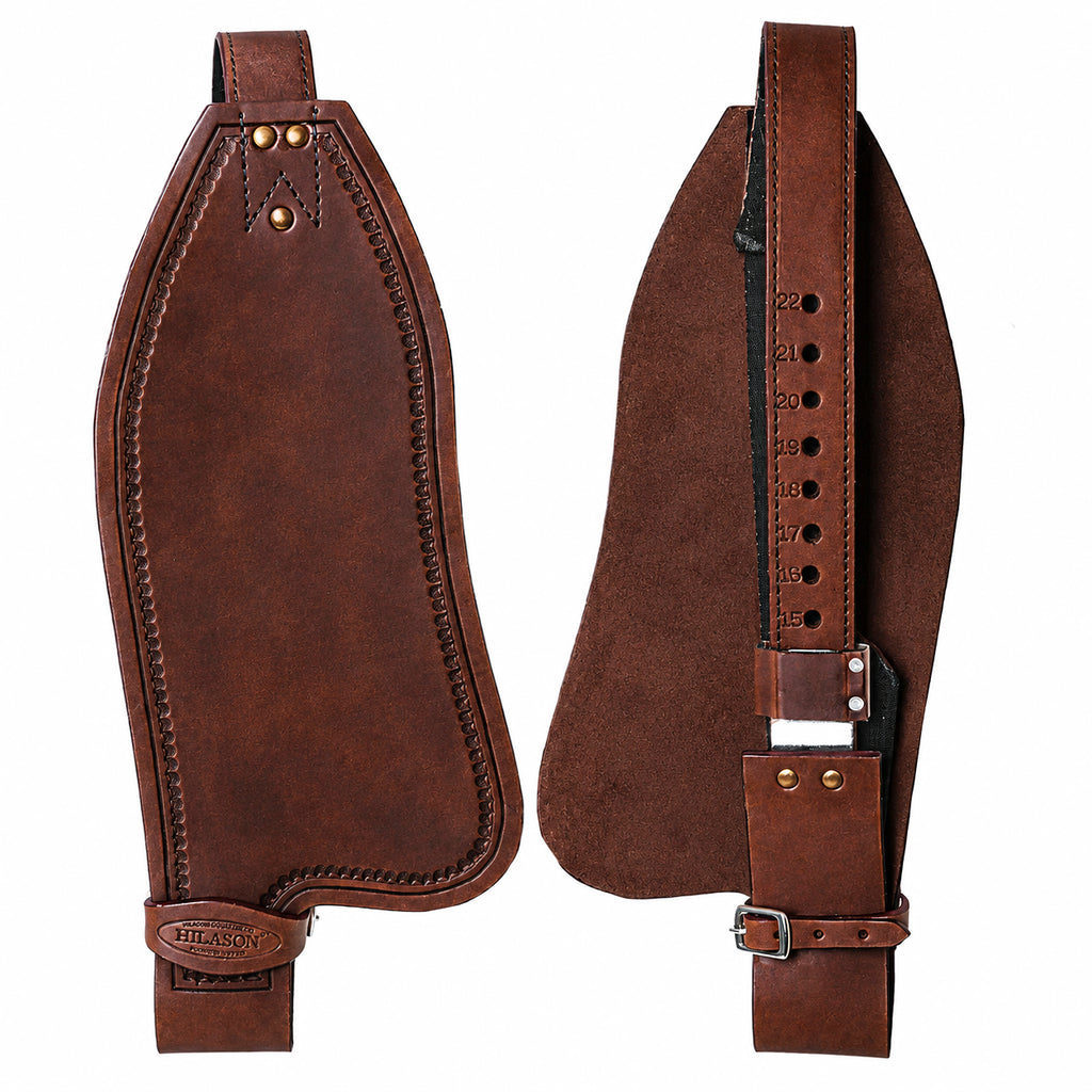 Hilason Leather Saddle Replacement Fender Pair with Hobble Straps, Genuine Skirting Leather Stirrup Leathers, 2 Inch Wide