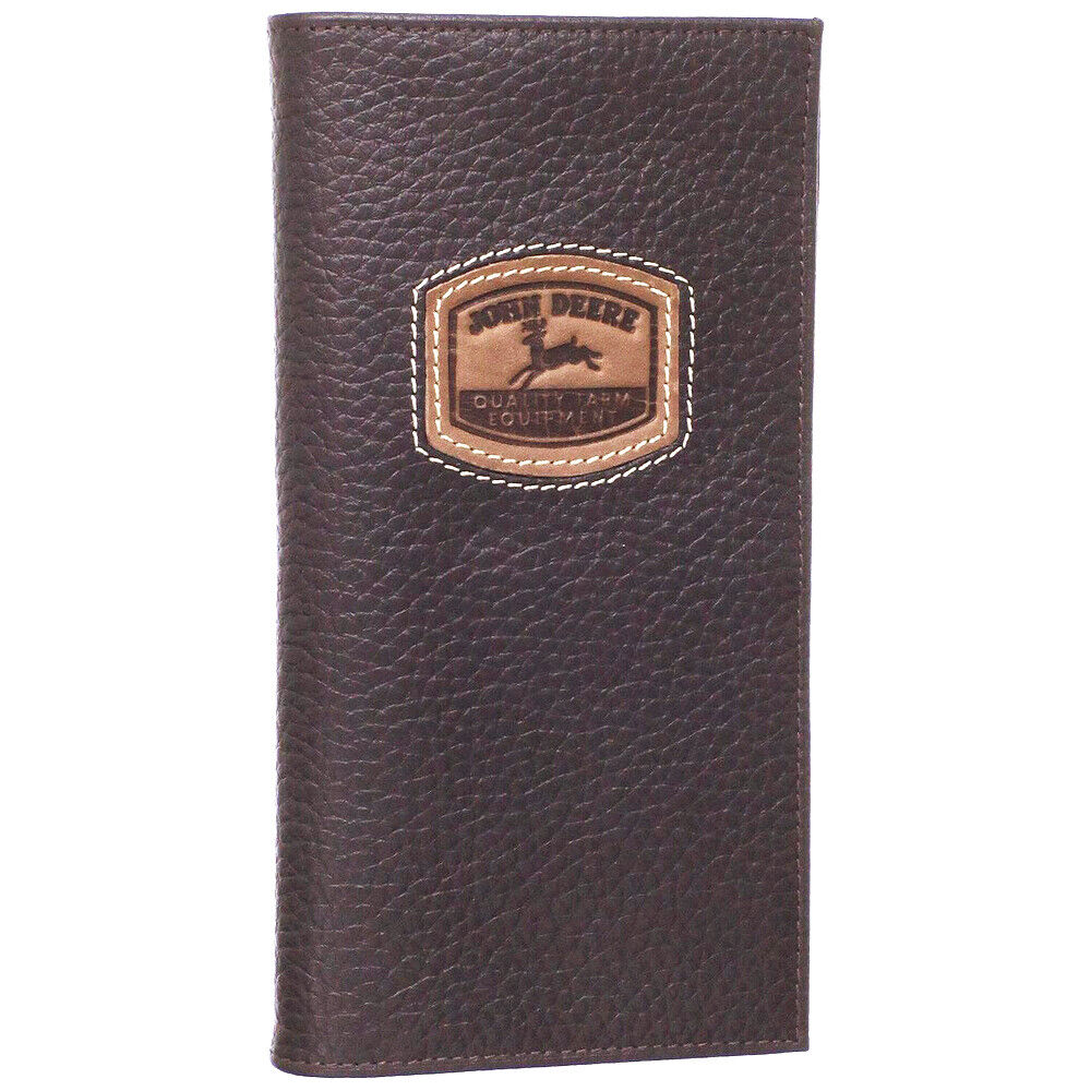 John Deere Men'S Historical Logo Cheque Book Holder, Brown, One Size