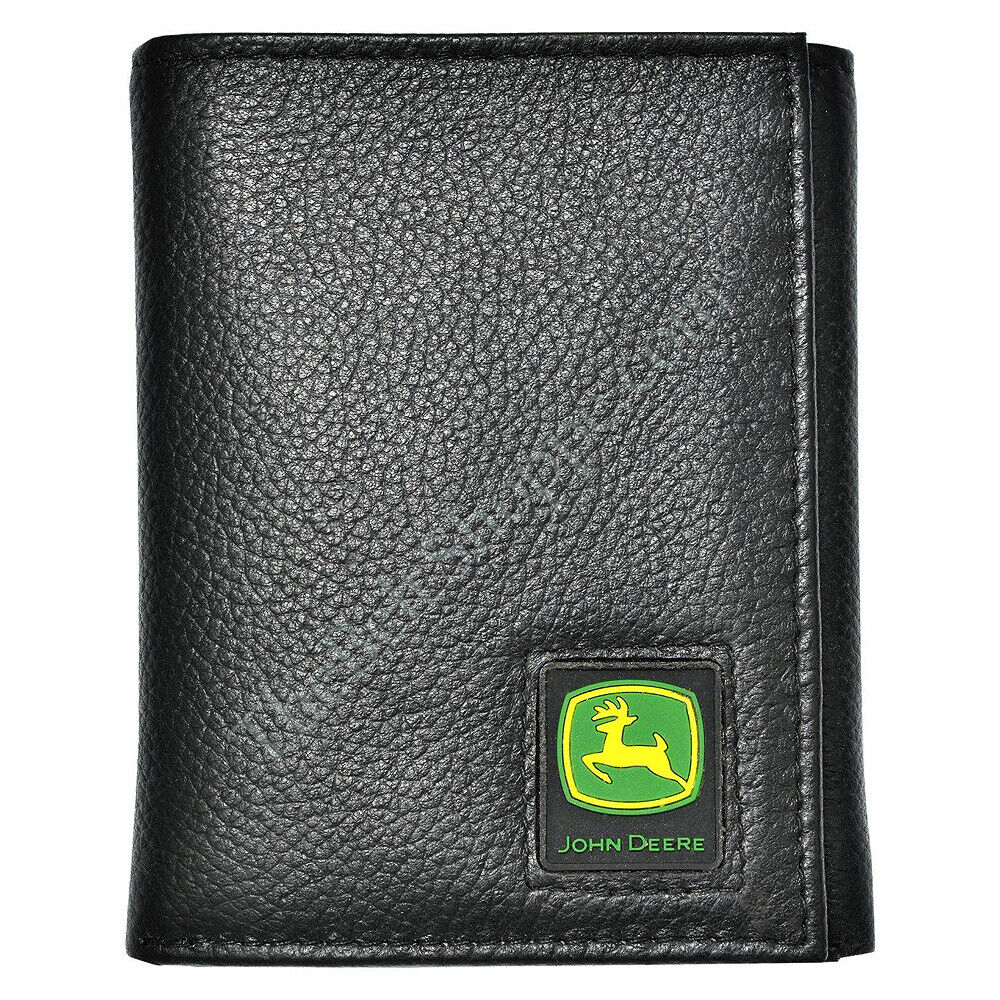 John Deere Men'S Tri-Fold Wallet,Black,One Size