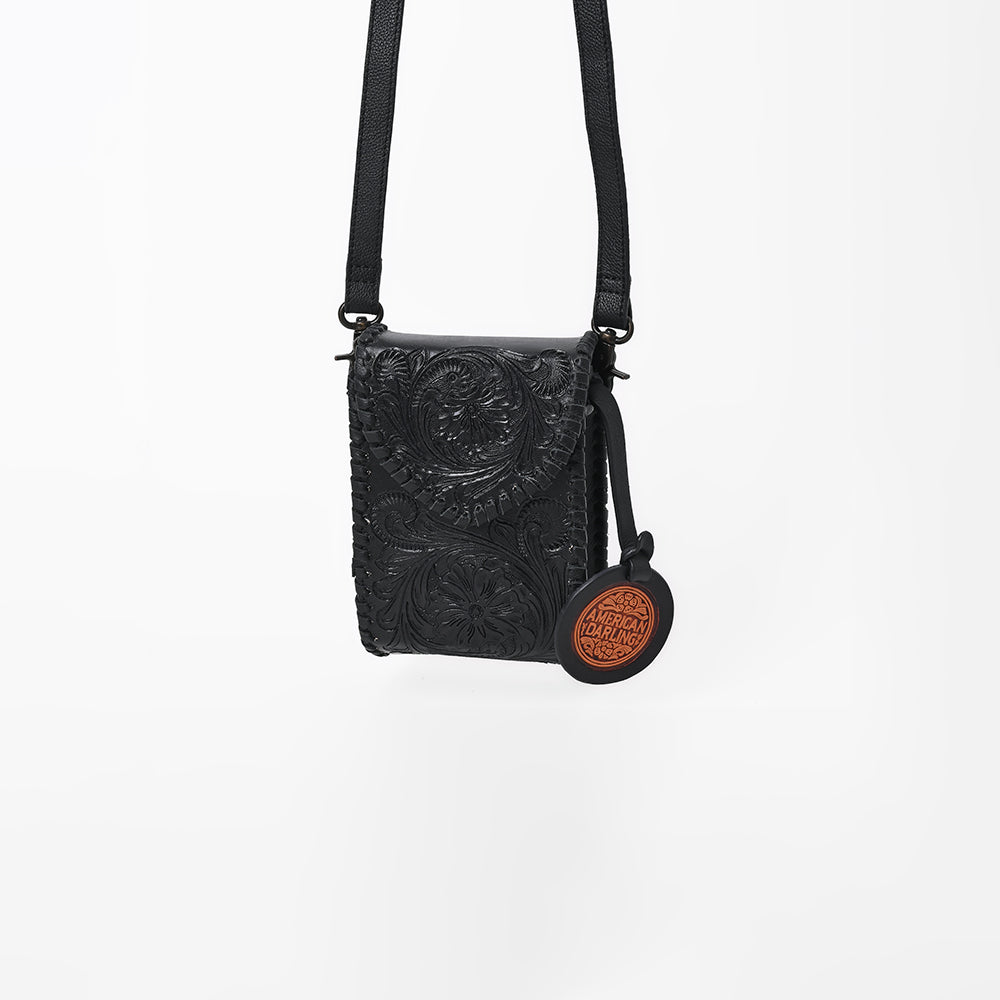 American Darling Cell Phone Holder Hand Tooled Genuine Leather Western Women Bag Handbag Purse | Travel Bags College Casual