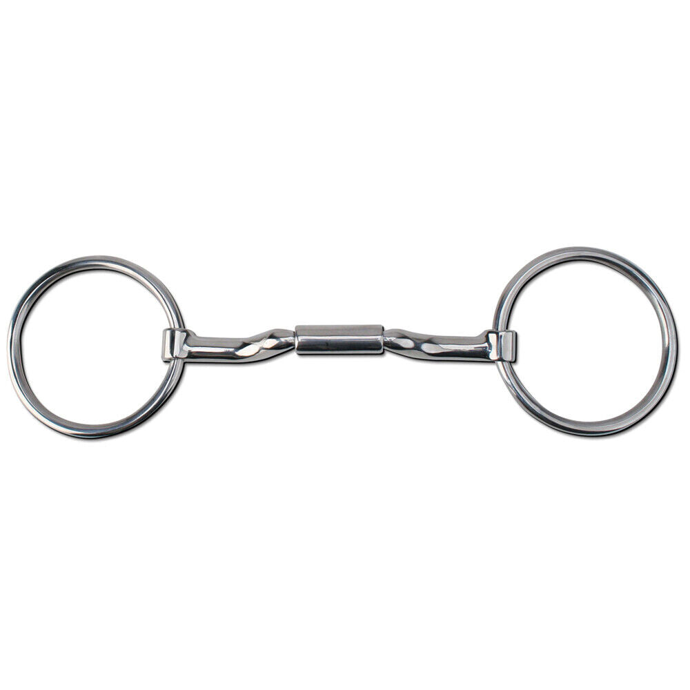 Myler Loose Ring Mullen Forward Tilt Low Ported Barrel Horse Bit MB 36