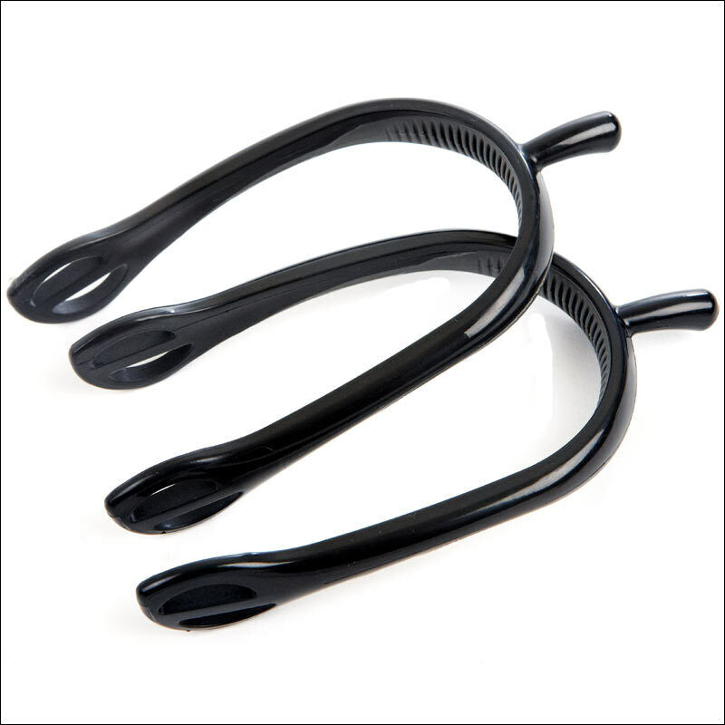 New Korsteel Lightweight 2 Tone Spurs Black/Grey 3/4" Neck By Weatherbeeta