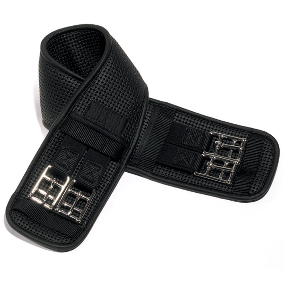 Ovation Airform Chafeless Dressage Girth Steel Roller Buckles Black
