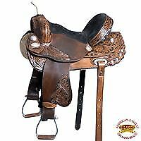 14 In Hilason Western Horse Preowned Saddle Barrel Trail