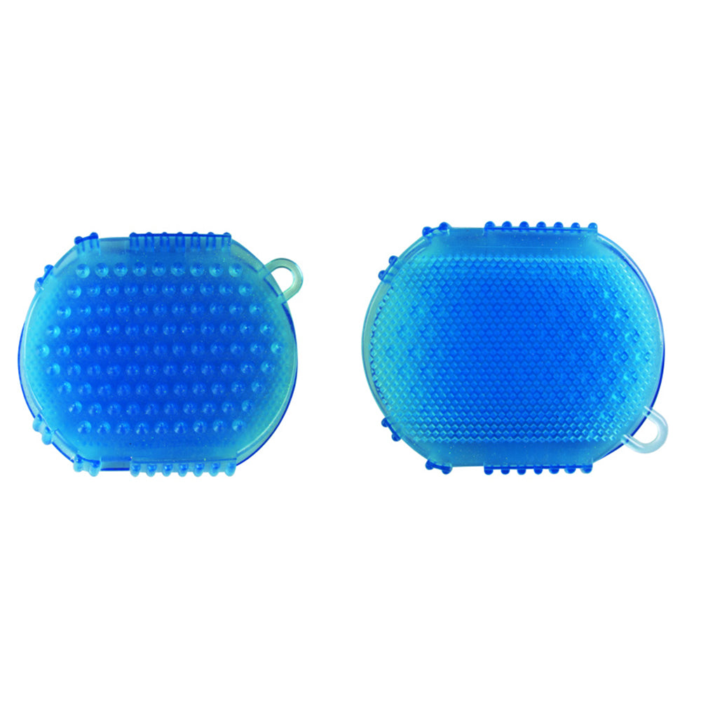 Hilason Rubber Jelly Scrubber for Horses, Soft Silicone Grooming Brush with Dual-Sided Tips for Sensitive Areas, Legs & Body