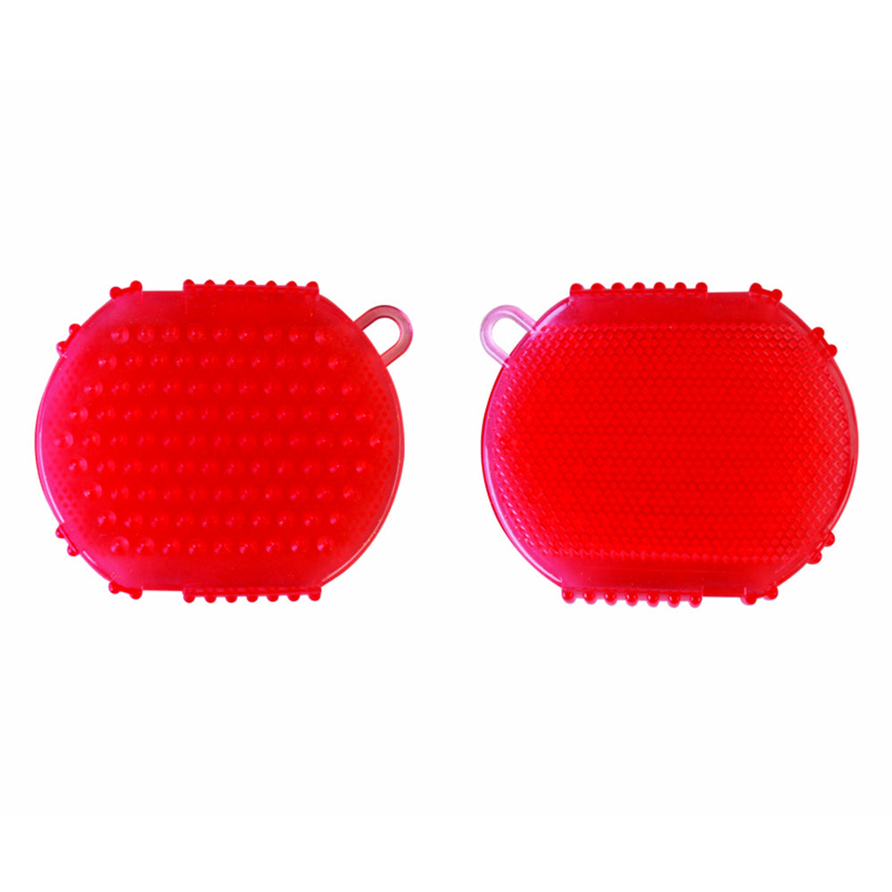 Hilason Rubber Jelly Scrubber for Horses, Soft Silicone Grooming Brush with Dual-Sided Tips for Sensitive Areas, Legs & Body