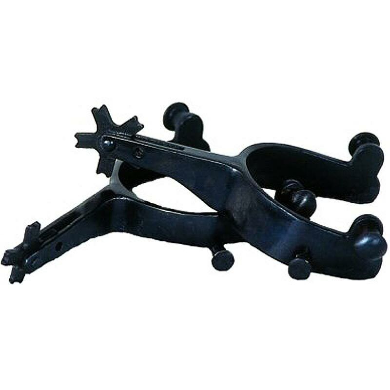 Saddle Barn Adult Bull Riding Spurs W/ Rowel - Black